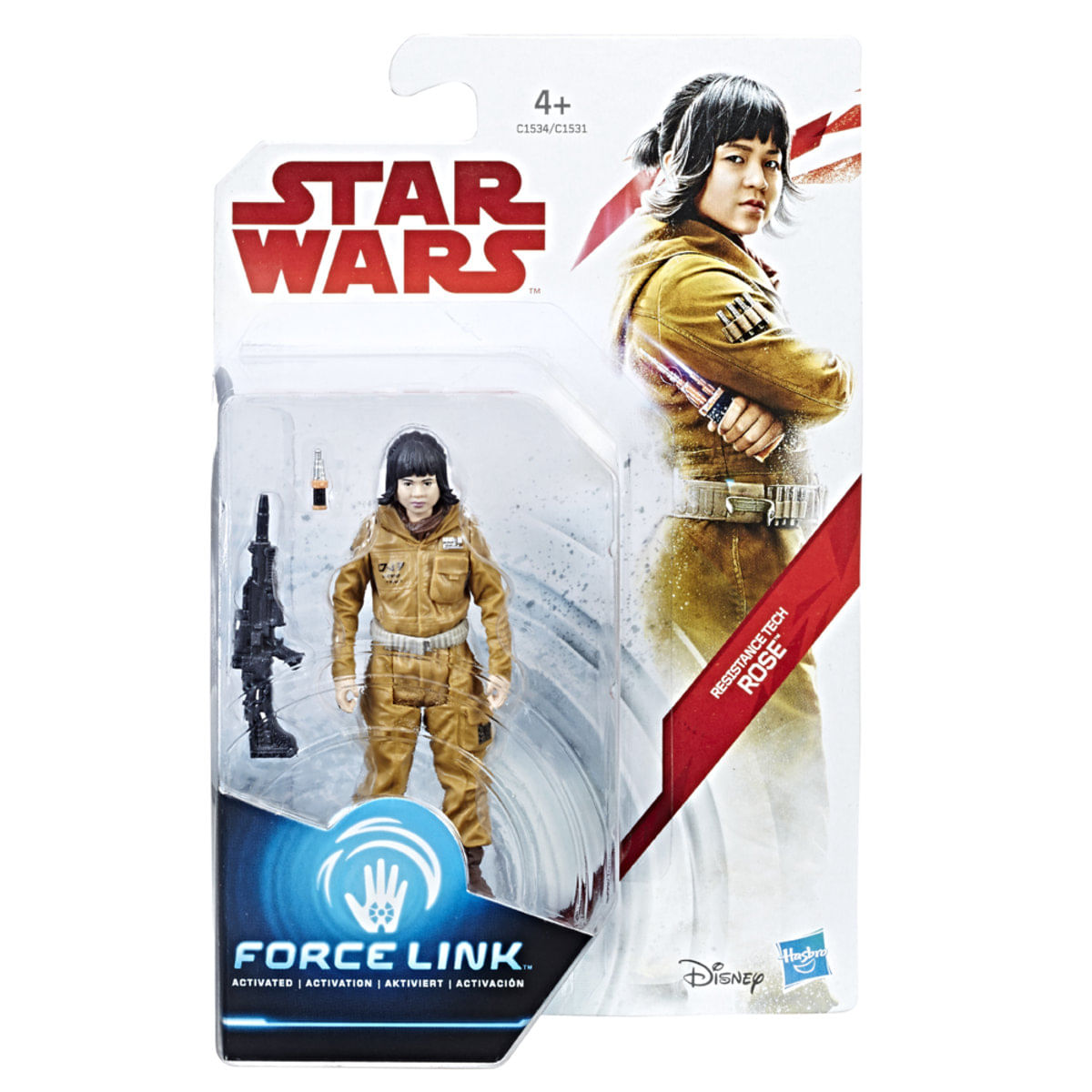 Figura Articulada - 10 Cm - Force Link - Coleção 2 - Disney - Star Wars - Episódio Viii - Rose