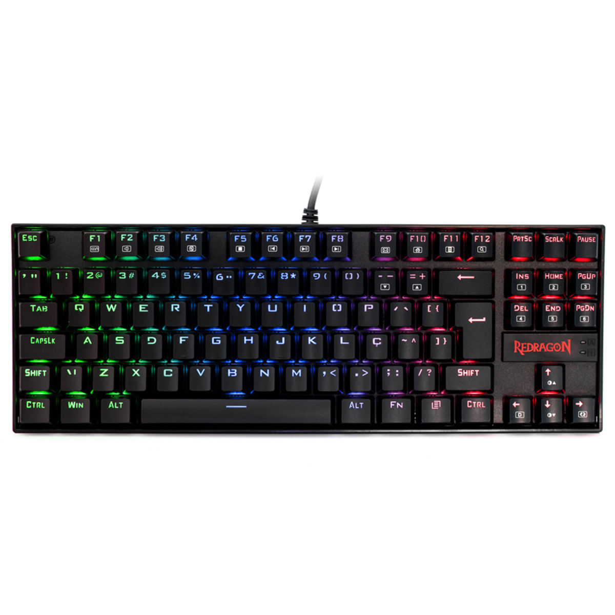 Teclado Mecânico Gamer Redragon Kumara Rgb Switch Outemu Red Abnt2 - K552rgb-1 (Red)