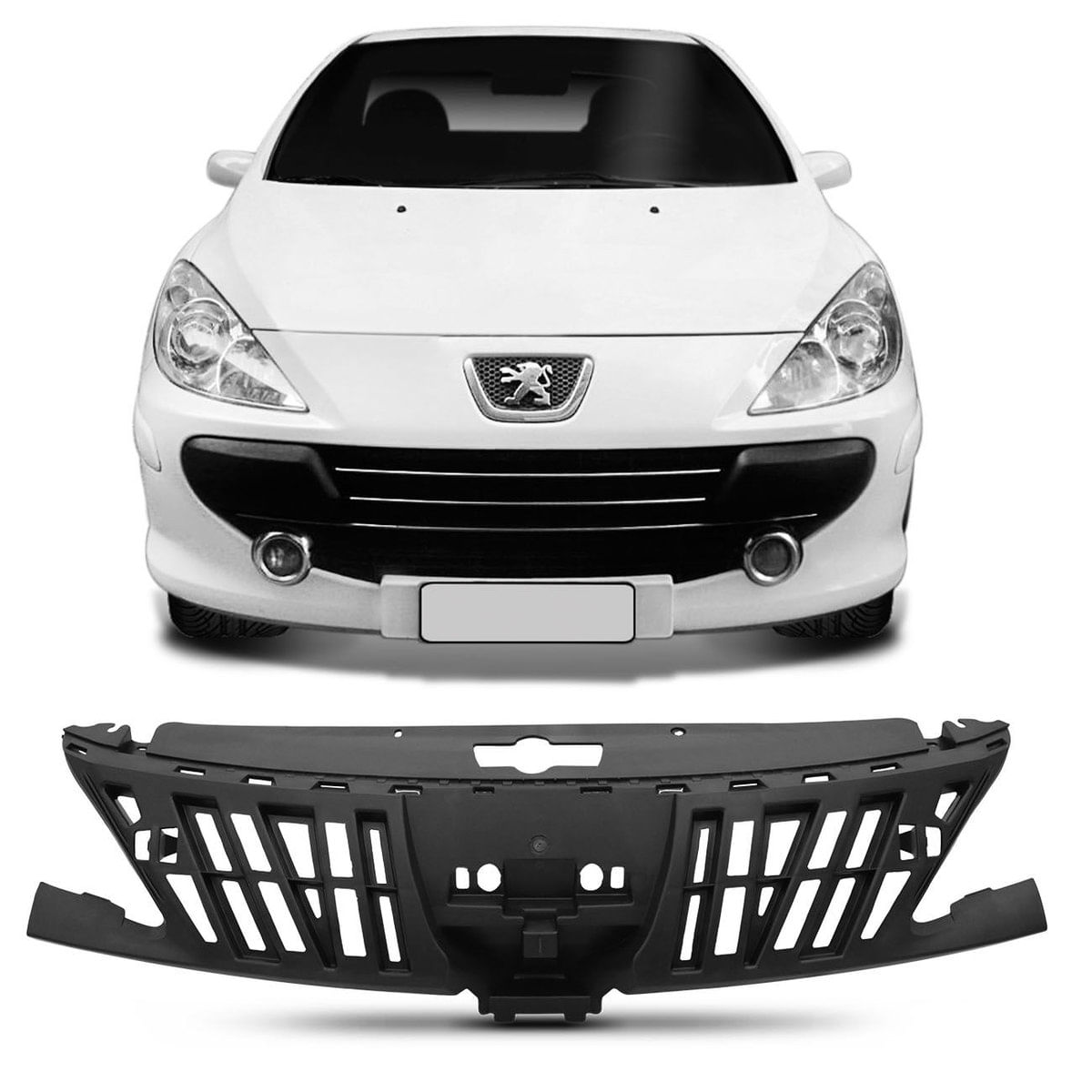 Grade Dianteira Interna Peugeot 307 Hatch 2007 A 2012 Sedan 2007 A 2011 Perua Sw 2007 A 2009 Preta