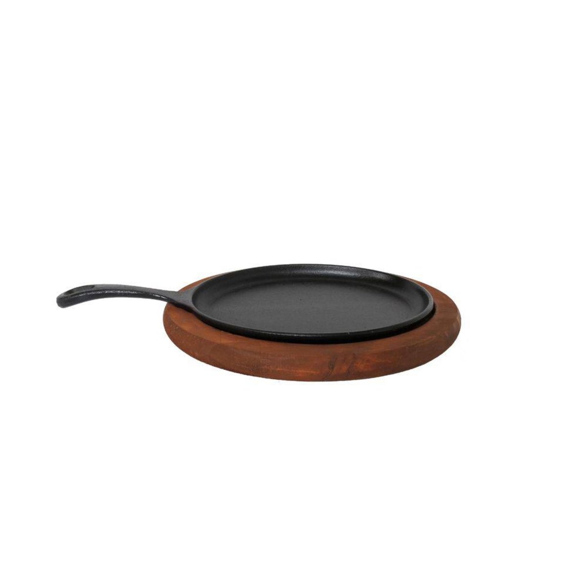 Conjunto Chapa De Ferro Oval E Suporte De Madeira - Panela Mineira