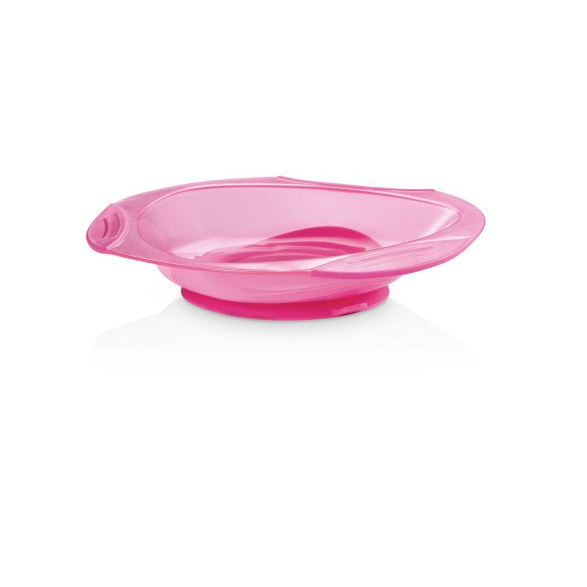 Prato Raso Infantil Com Ventosa Funny Meal Rosa Multikids Baby