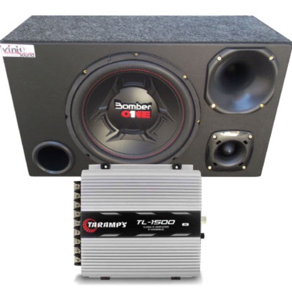 Caixa Trio Novo Sub Bomber One 12 Pol + D200 + St200 + Módulo Taramps