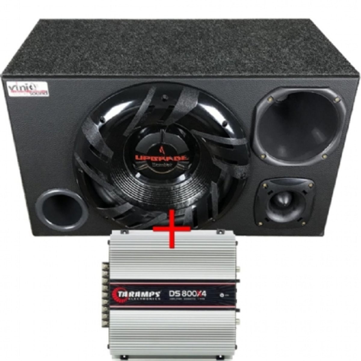 Caixa Trio Bomber Upgrade 350W Rms + D200 + St200 + Módulo Taramps