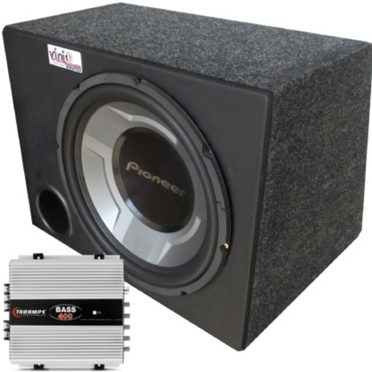 Caixa Pioneer Subwoofer Ts-W3060br + Módulo Taramps