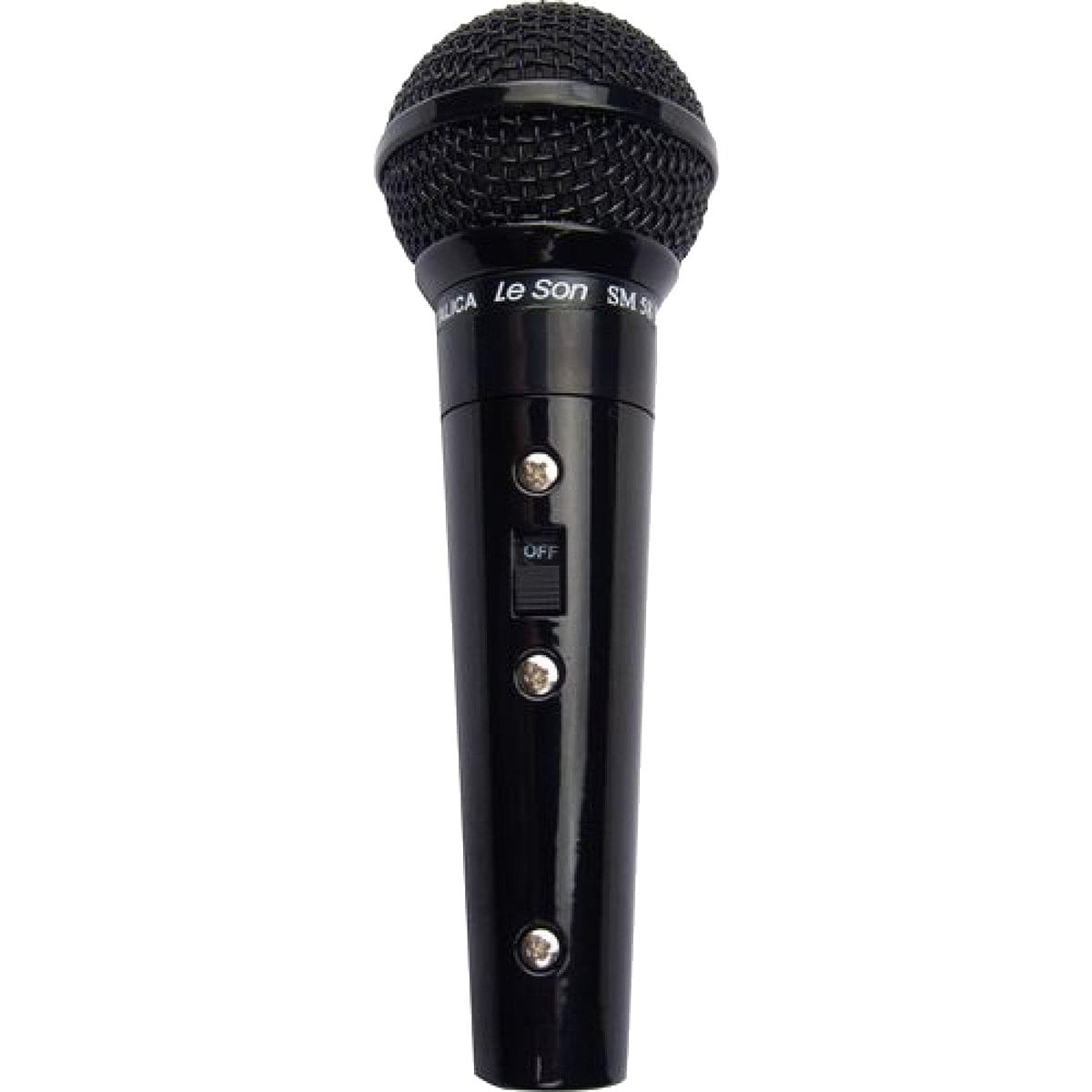 Microfone Profissional Com Fio Cardióide Preto Metálico Sm58b Leson