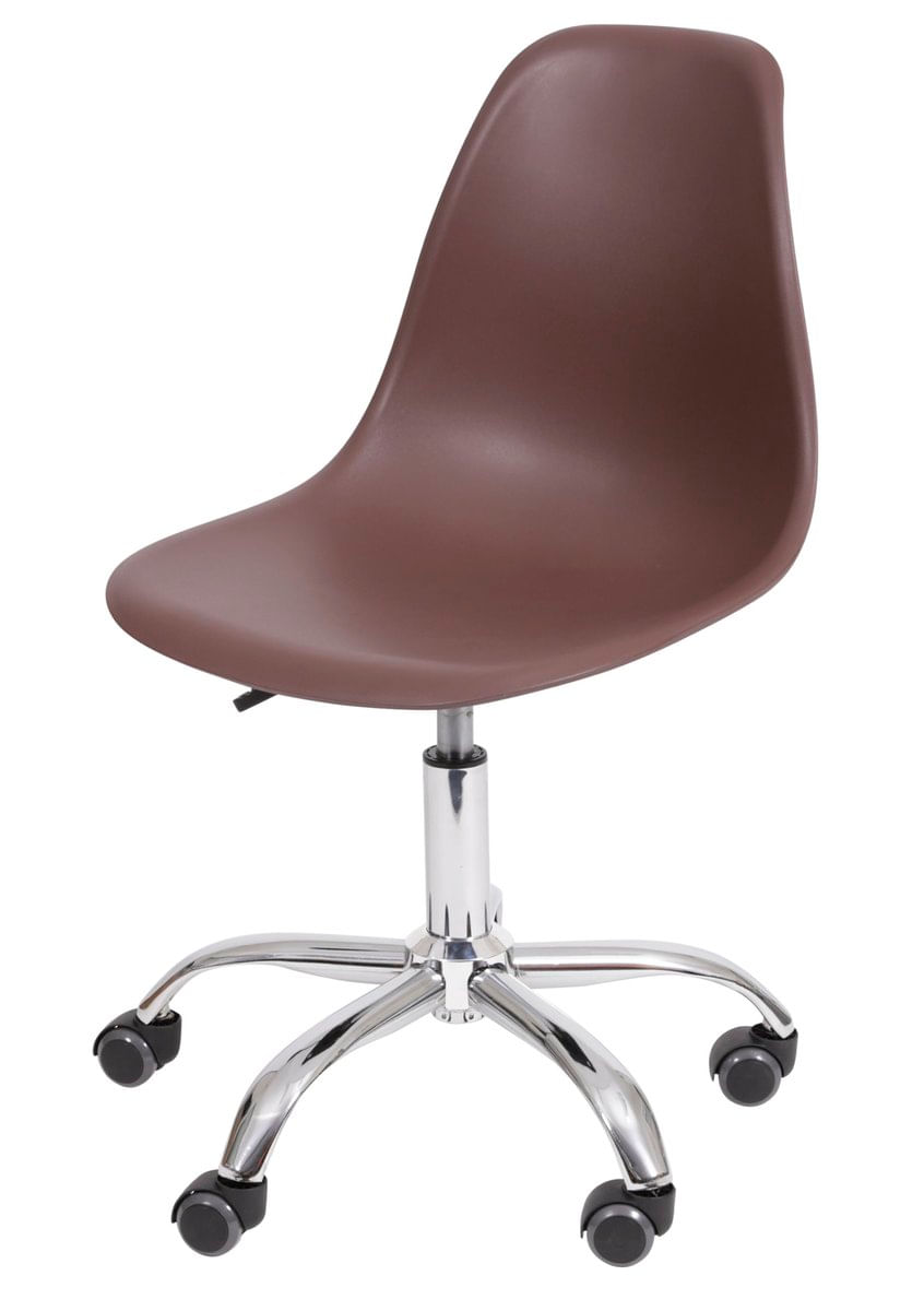 Cadeira Eames Com Rodizio Polipropileno Cafe - 19304 Sun House Sun House