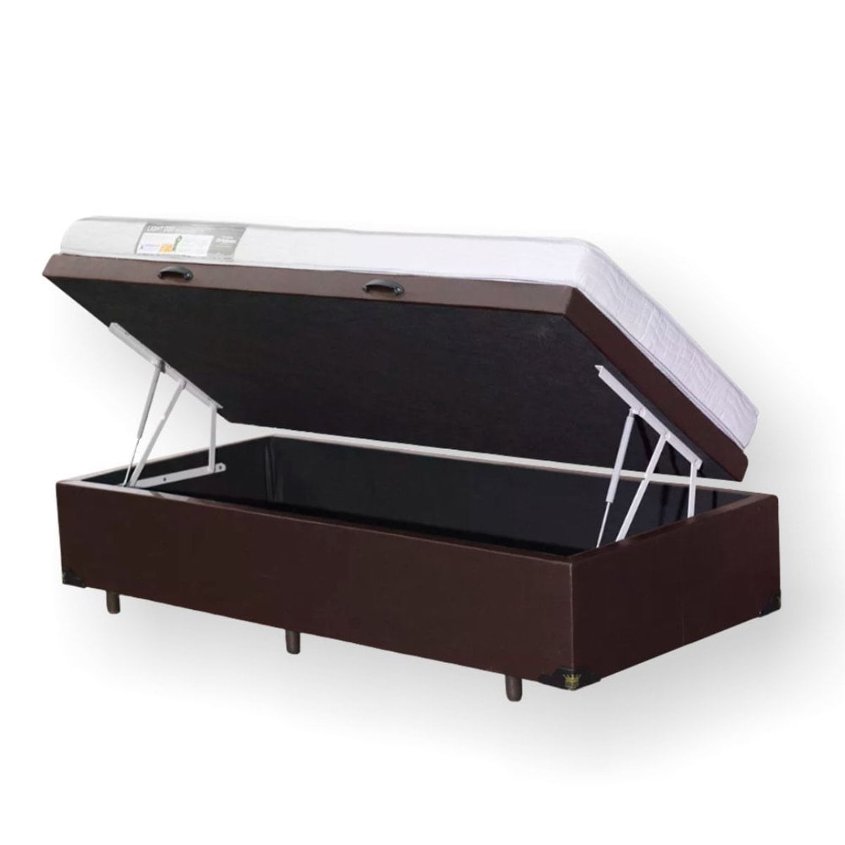 Cama Box Com Baú Solteiro + Colchão De Espuma D23 - Ortobom - Light 88Cm