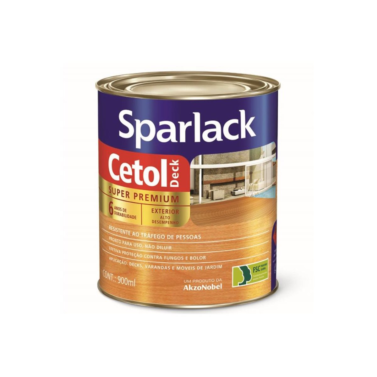 Verniz Super Premium Semi Brilho Cetol Deck Natural 900Ml