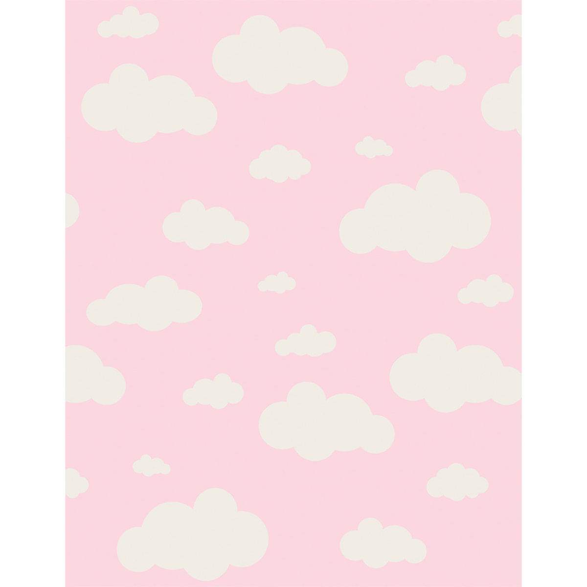 Tapete Nuvens Antiderrapante 100X140cm Rosa Casa Dona
