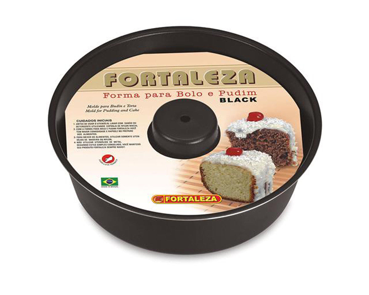 Forma Pudim (Tubo) Alta 24 Ø Black Fortaleza