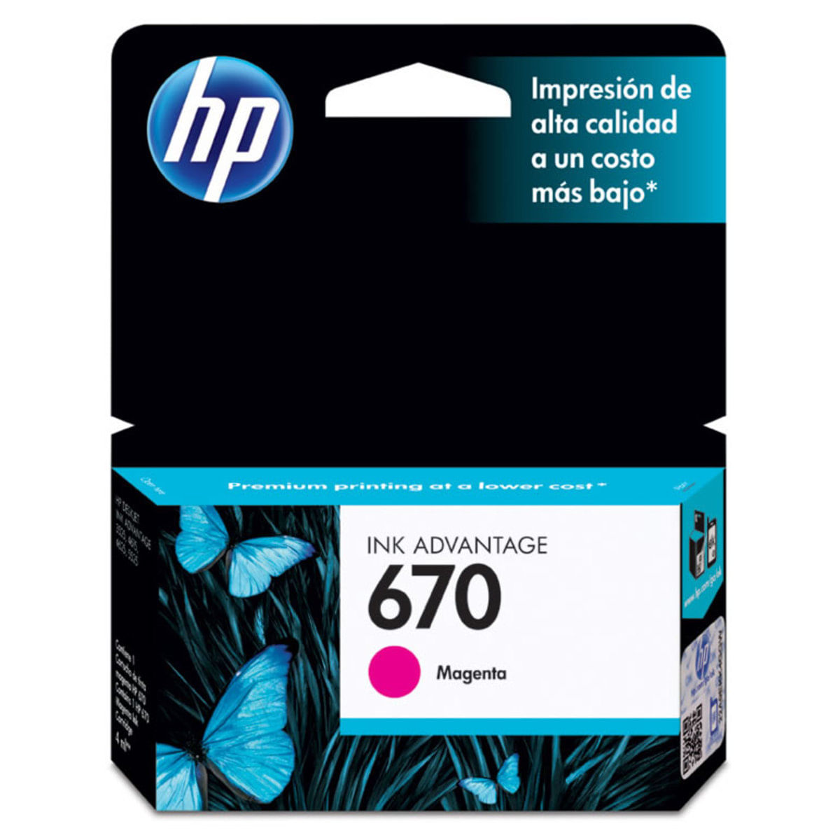 Cartucho Hp 670 Magenta Original 3,5Ml (Cz114ab) Para Hp Deskjet 4615, 4625, 5525