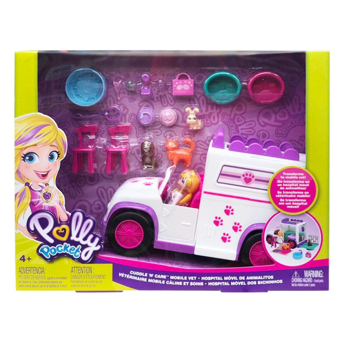 Polly Pocket Hospital Móvel Dos Bichinhos - Mattel