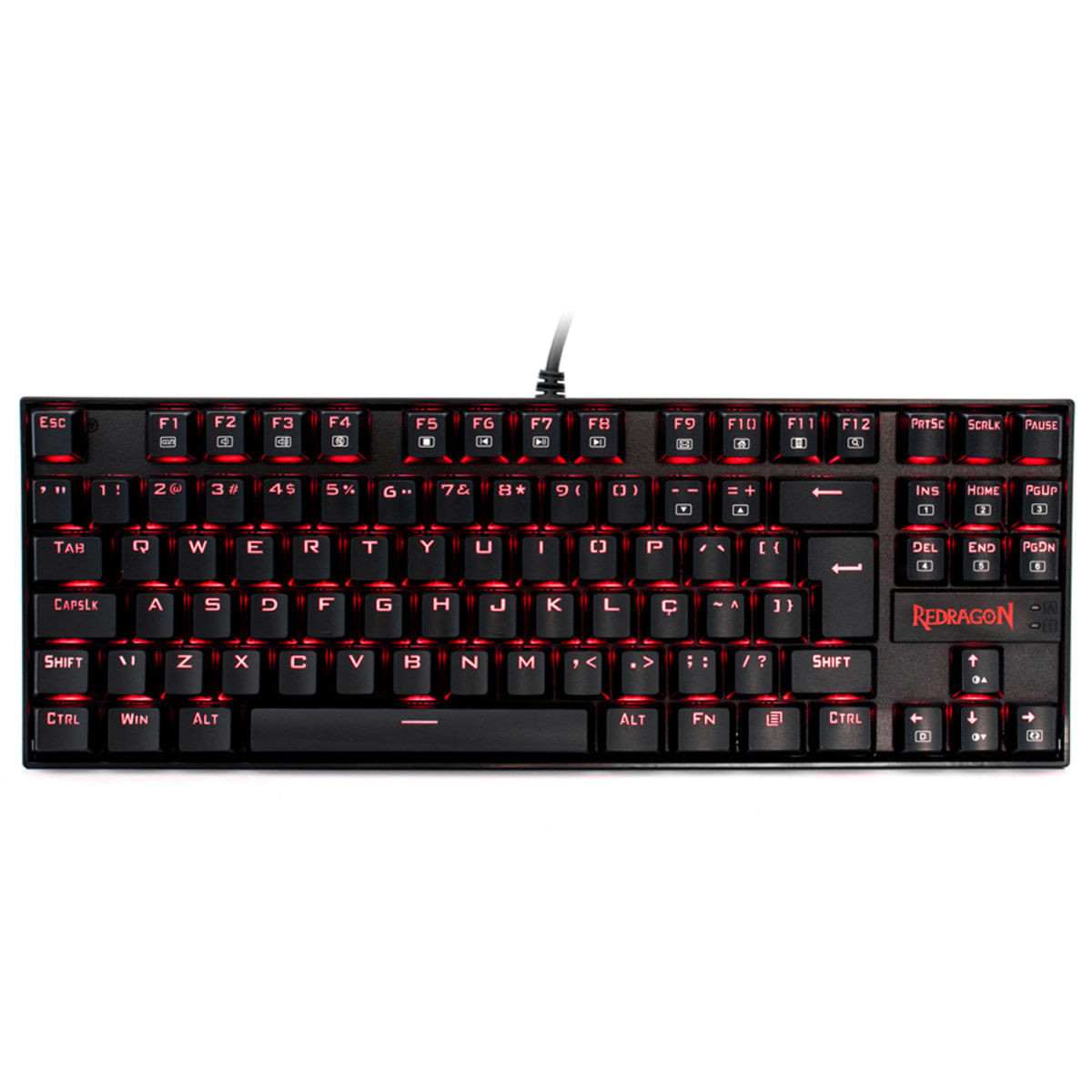 Teclado Mecânico Gamer Redragon Kumara Switch Outemu Brown Led Vermelho Abnt2 - K552 (Brown)