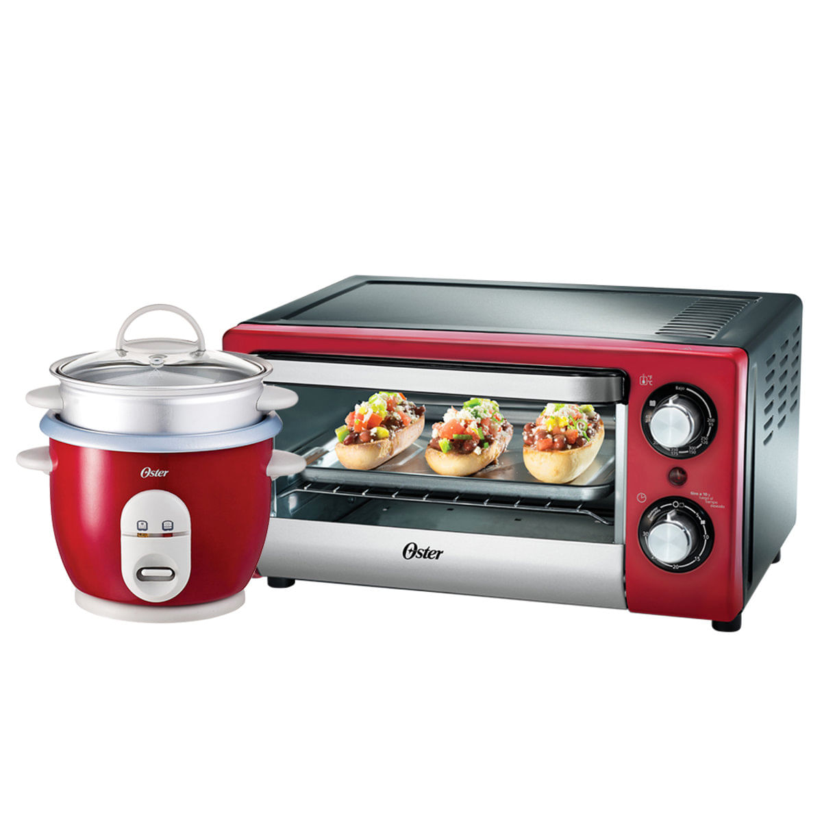 Kit Forno Elétrico 10L E Panela Elétrica De Arroz Facile Oster - 127V