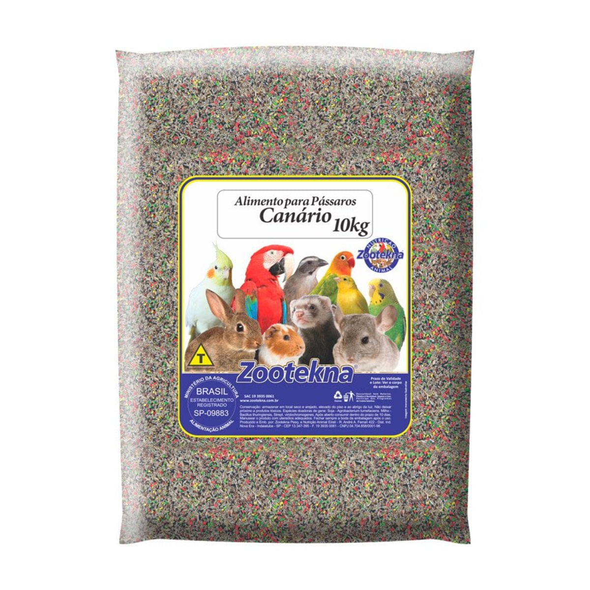 Ração Zootekna Brasileirinhos Para Canários - 10Kg