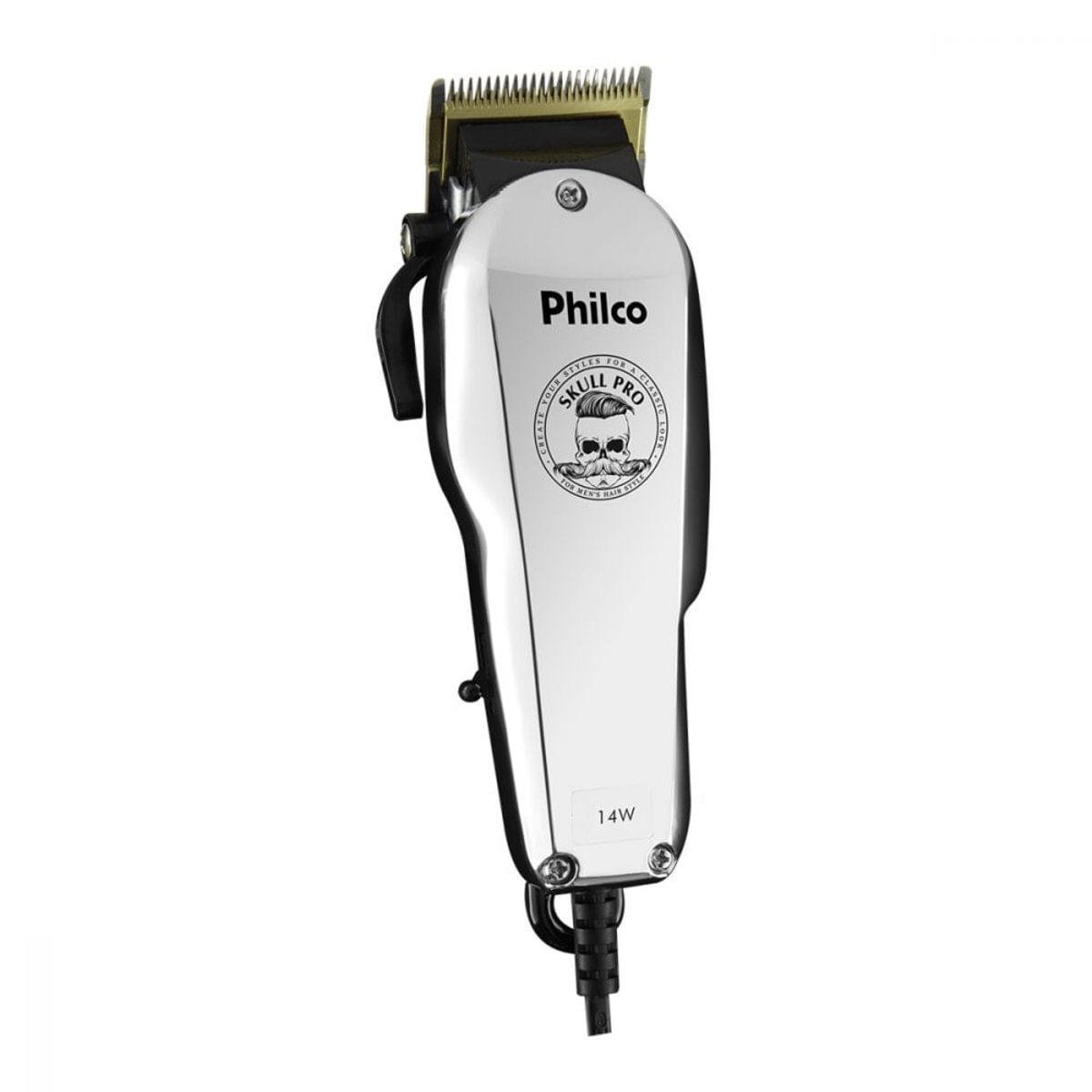 Cortador De Cabelo Pcr05s Skull Preto/Prata 14W Philco 220V