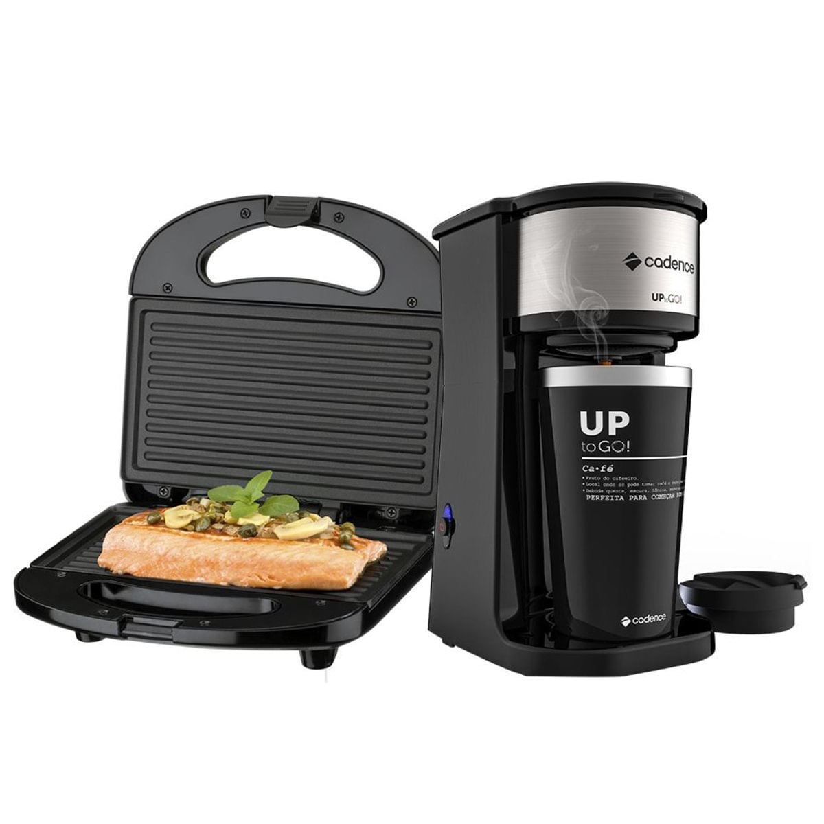Kit Cafeteira Up To Go E Sanduicheira Minigrill Cadence 220V