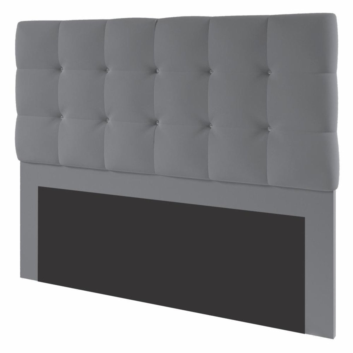 Cabeceira Casal Denken Paris Estofada 140Cm - Cinza