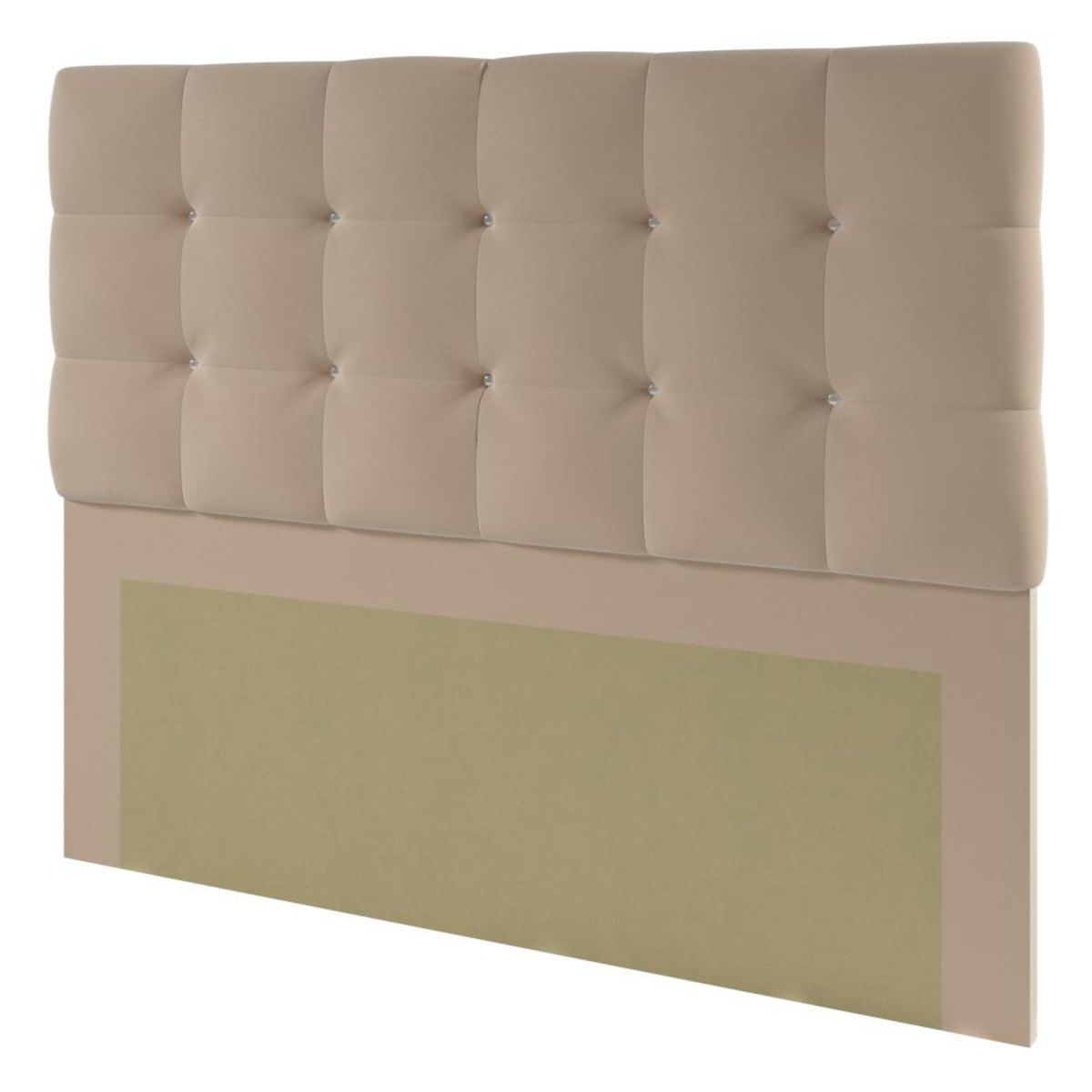 Cabeceira Casal Denken Paris Estofada 140Cm - Bege