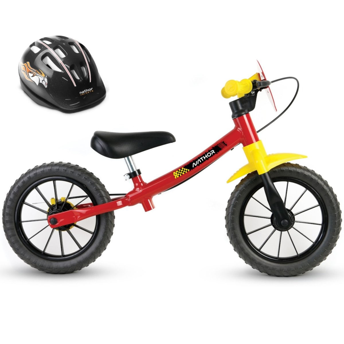 Bicicleta Balance Bike De Equilíbrio Sem Pedal Masculina Fast Com Capacete Preto