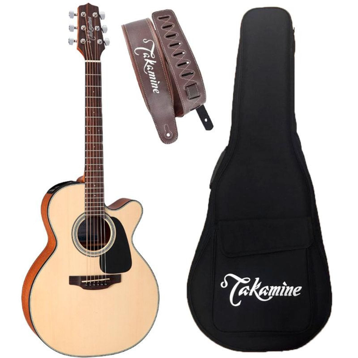 Violão Mini Jumbo Takamine Gx18 Ce Natural Fosco + Capa Luxo + Correia
