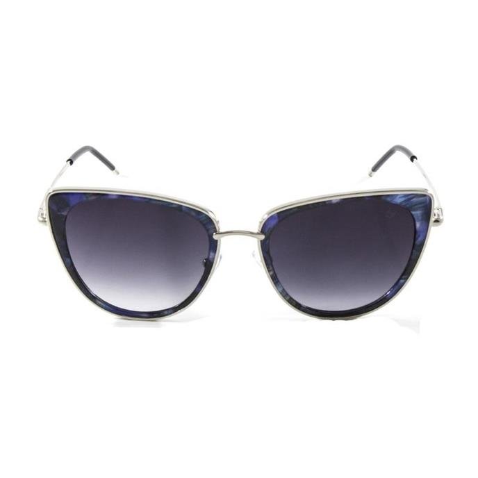 Óculos De Sol Einoh Yc3234 C3 Tartaruga Azul Lente Cinza Degradê Tam 55