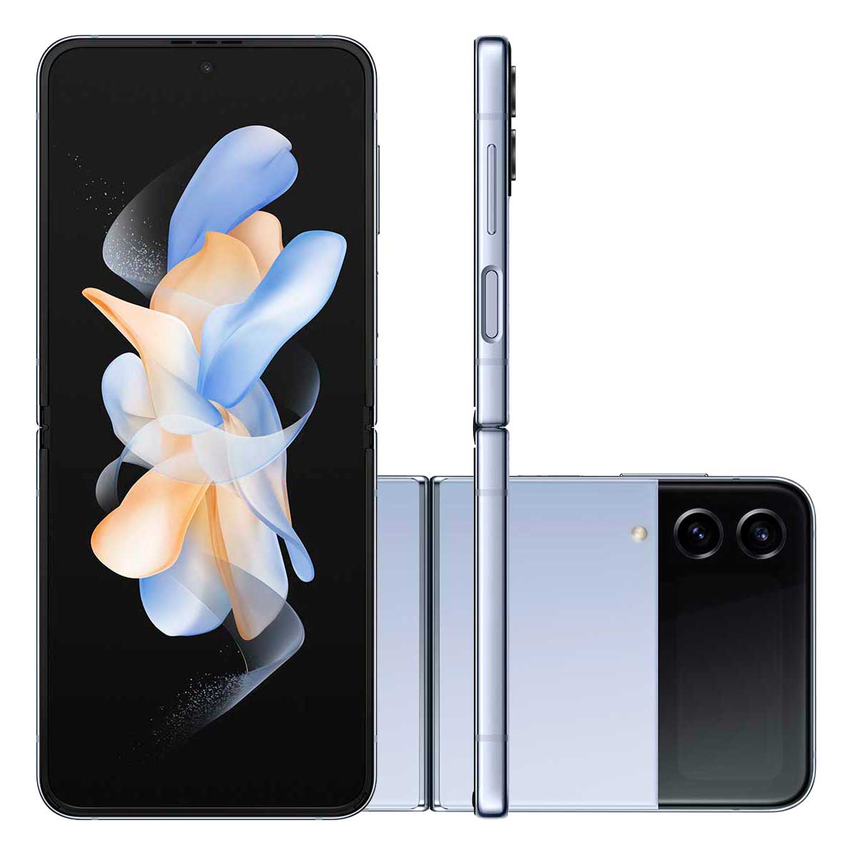 Smartphone Samsung Galaxy Z Flip4 128Gb Azul 5G Tela Dobrável 6,7" Amoled 120Hz Câmera Dupla 12Mp 4K Selfie 10Mp