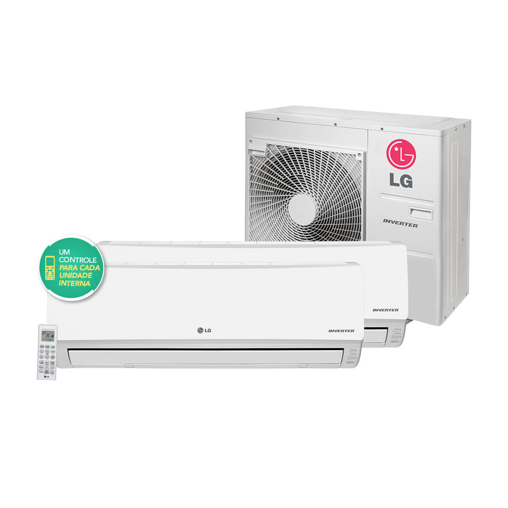 Ar Condicionado Multi Split Inverter Lg 1X9.000 E 1X24.000 Btu/H Quente Frio 220 Volts