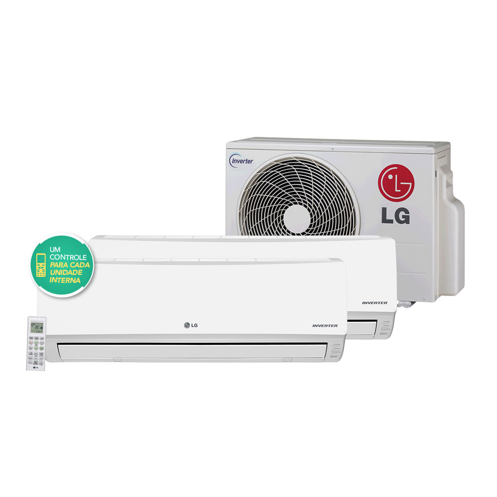 Ar Condicionado Multi Split Inverter Lg 1X9.000 E 1X12.000 Btu/H Quente Frio 220 Volts