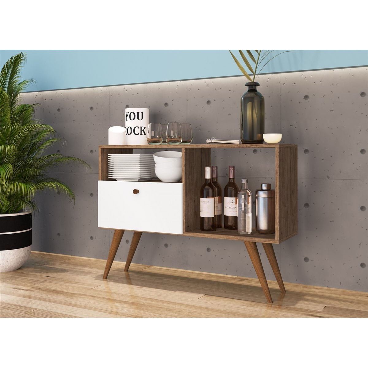 Buffet Para Sala De Jantar França Brm55 Estilare - Branco