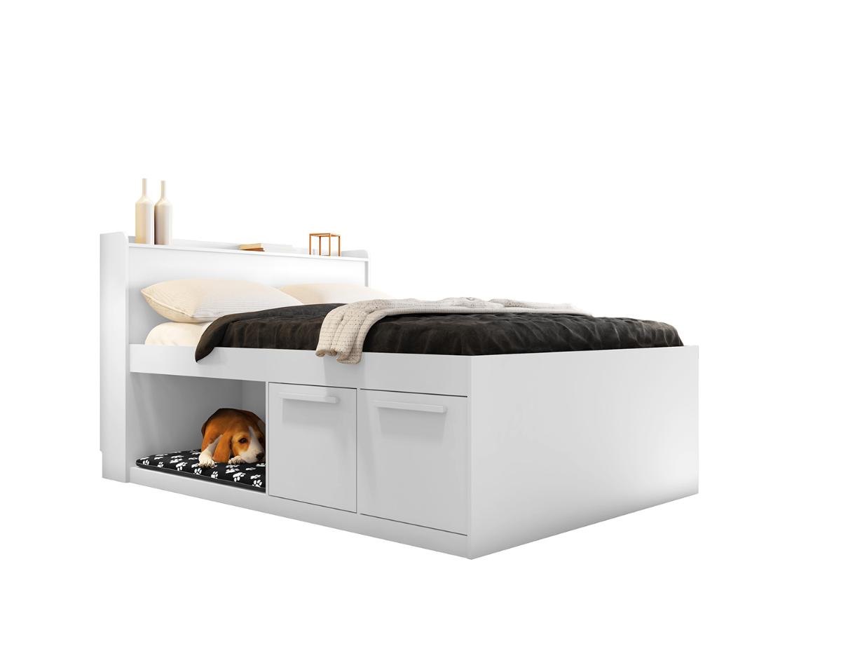 Cama Casal Pet Puppy Framar 1,38 Mdf E Mdp Branca