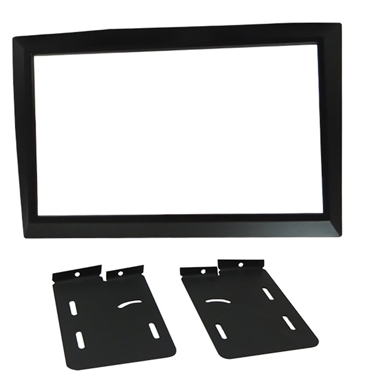 Moldura Para Rádio Fiamon 2 Din Renault Megane Grand Tour Com Suporte Preto