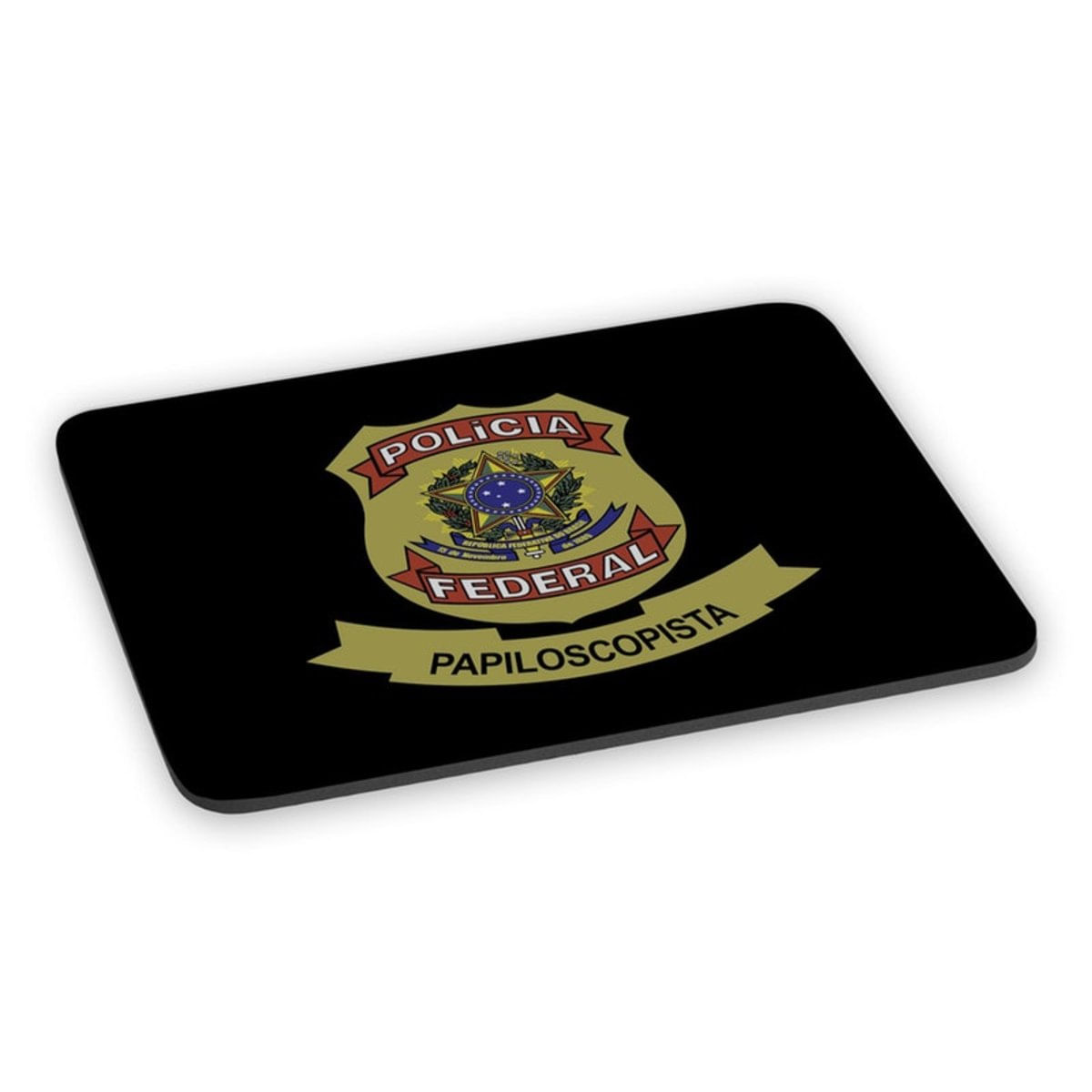 Kit Polícia Federal Caneca Com Mousepad E Porta Copo Papiloscopista