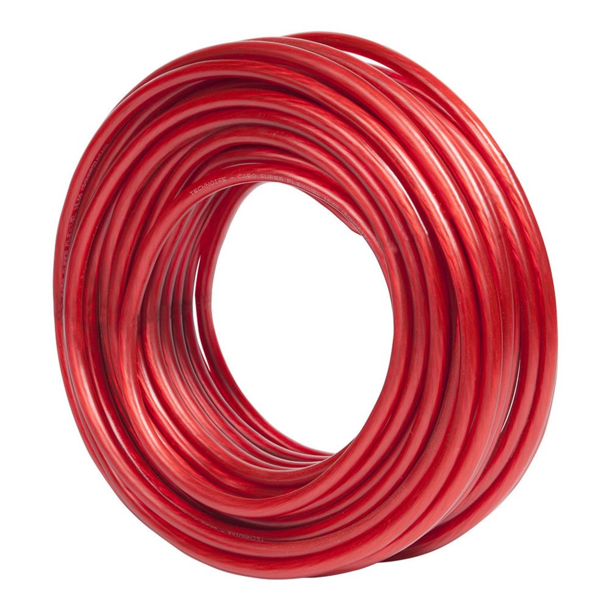 Cabo De Potencia Technoise 100 Porcento Cobre 16 Mm Rolo 25 Metros Vermelho