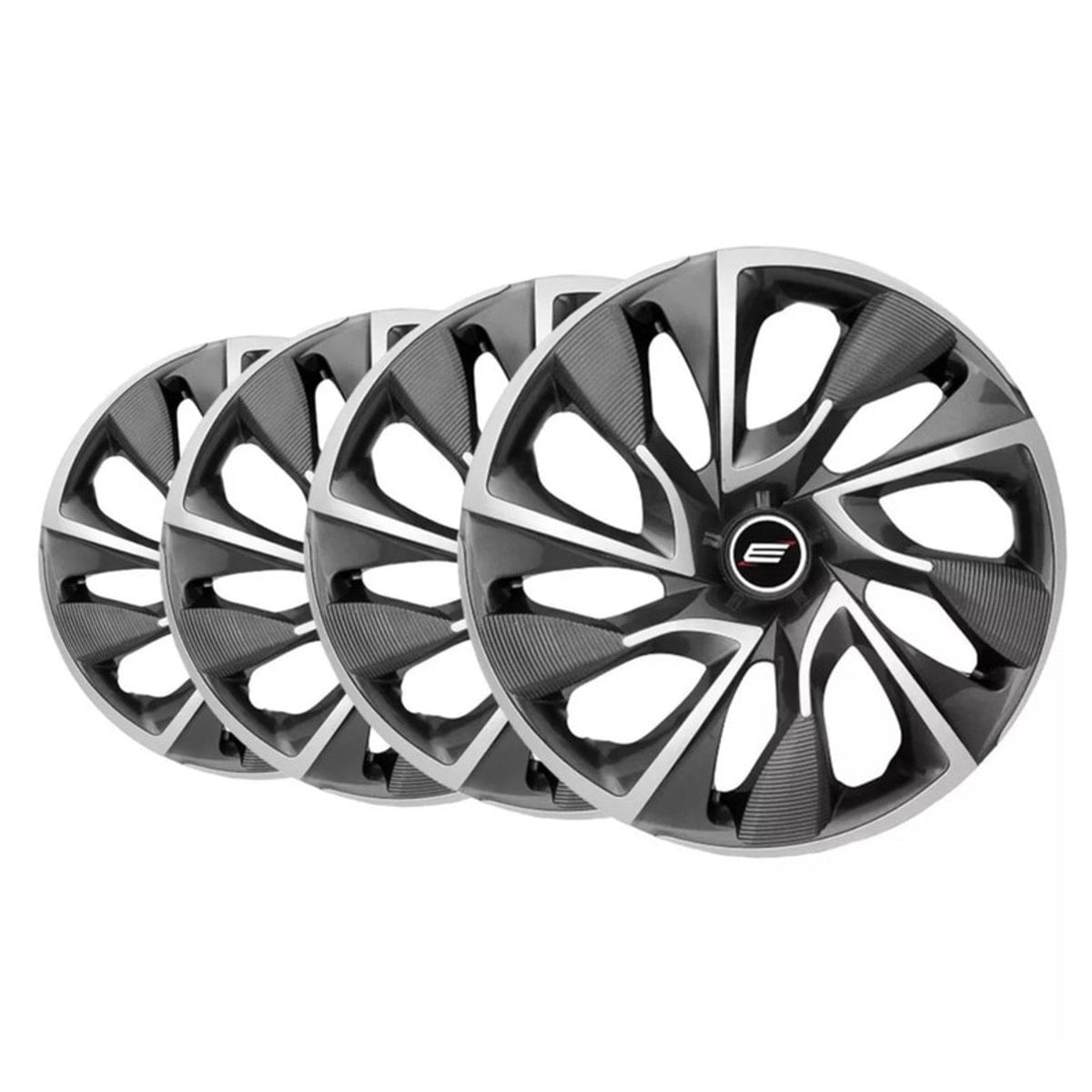 Jogo Calota Esportiva Ds4 Graphite Silver Aro 13