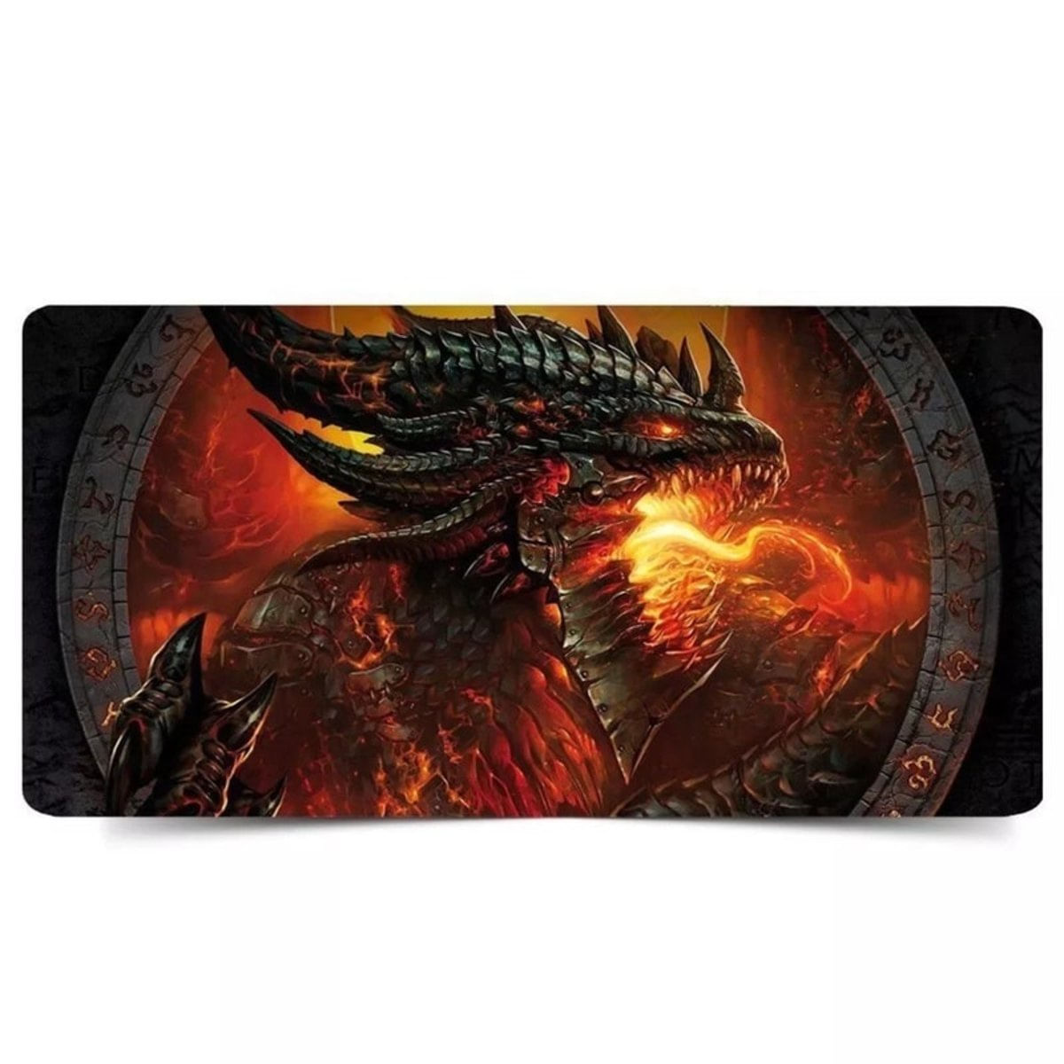 Mousepad Gamer Grande 700X350cm Dragão De Fogo