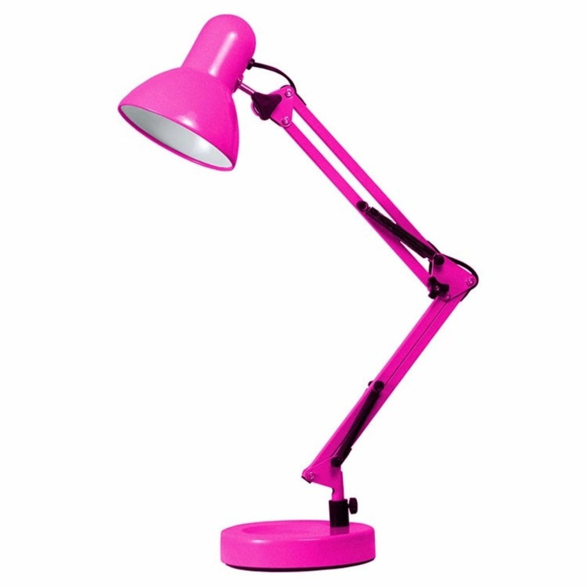 Luminária De Mesa Articulável Com Base Rosa