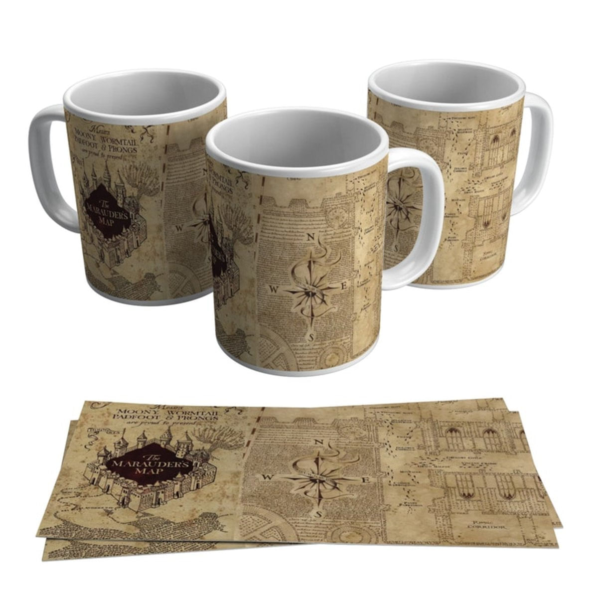 Caneca Marauders Map Harry Potter Mapa Filme