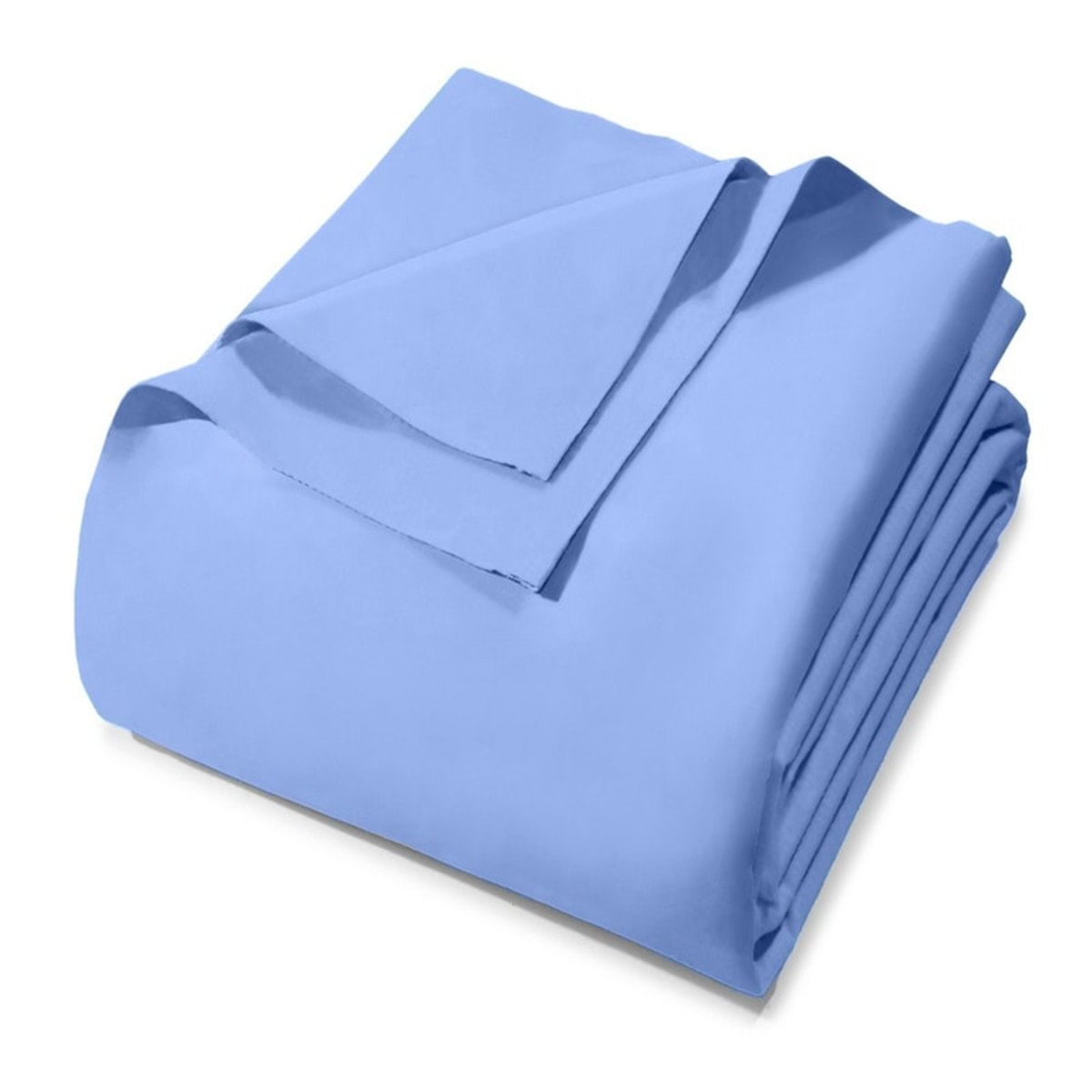 Lençol Queen Size Royal Com Elástico Azul Algodão Santista