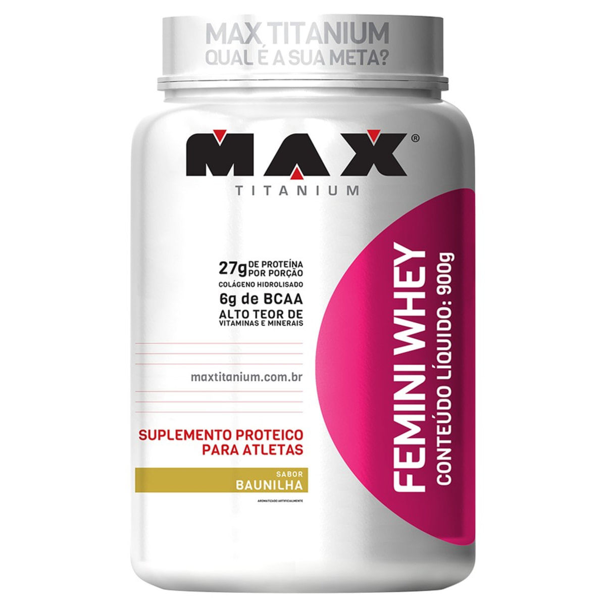 Femini Whey Max Titanium-Morango-900G