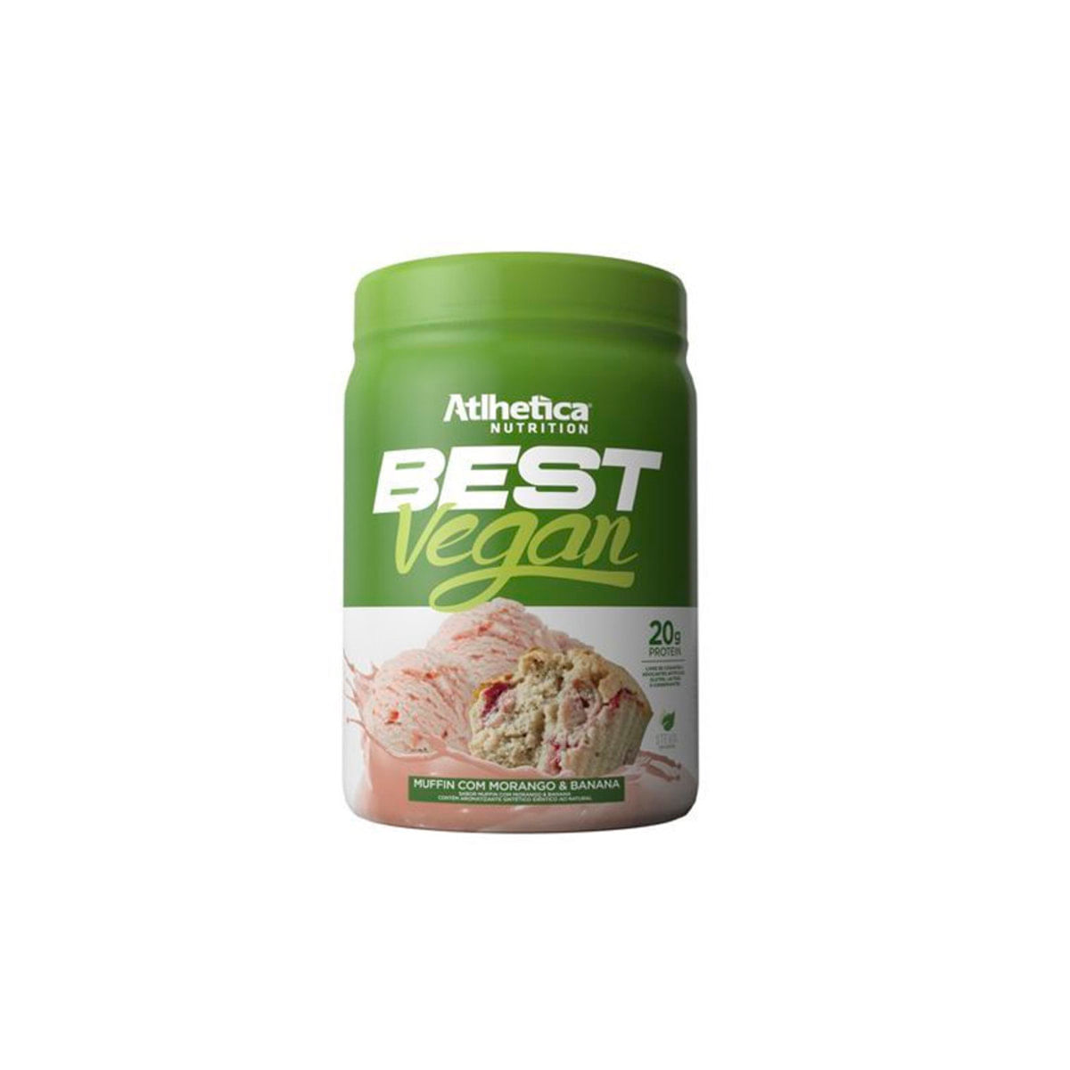 Best Vegan 500Gr - Atlhetica Nutrition Muffin Com Morango E Banana