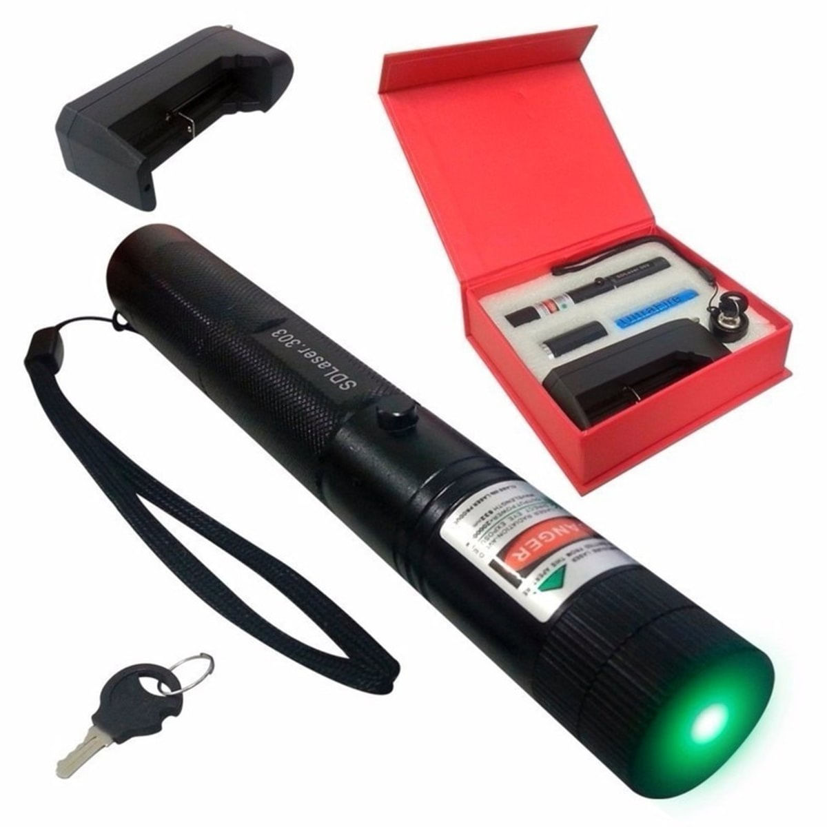 Super Caneta Laser Pointer Verde 98000Mw Ultra Forte