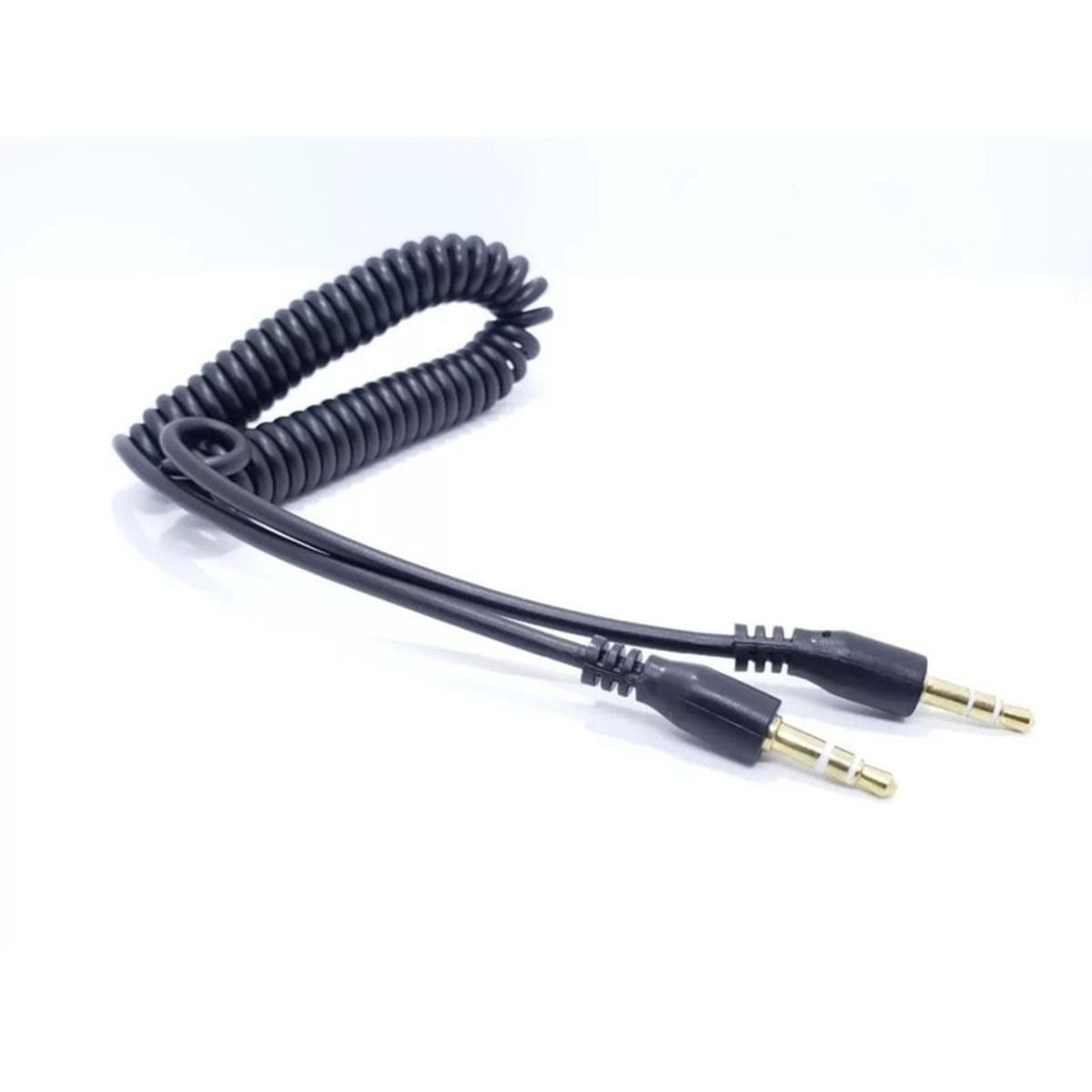Cabo P2 X P2 Espiral 1,2M Som Automotivo Gps Celular