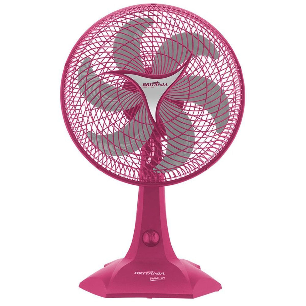 Ventilador De Mesa Britânia Protect 30 Six, 3 Velocidades, 45W, Rosa - 220V