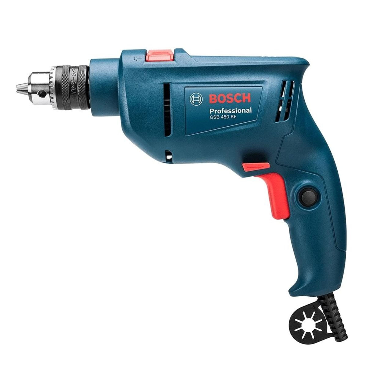 Furadeira De Impacto Bosch 3/8 Gsb450, 450W Vvr, Azul - 110V