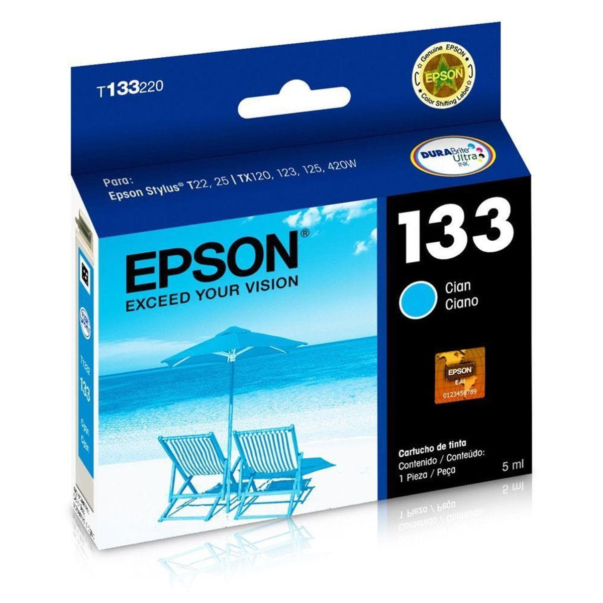 Cartucho De Tinta Epson T133220 - Ciano