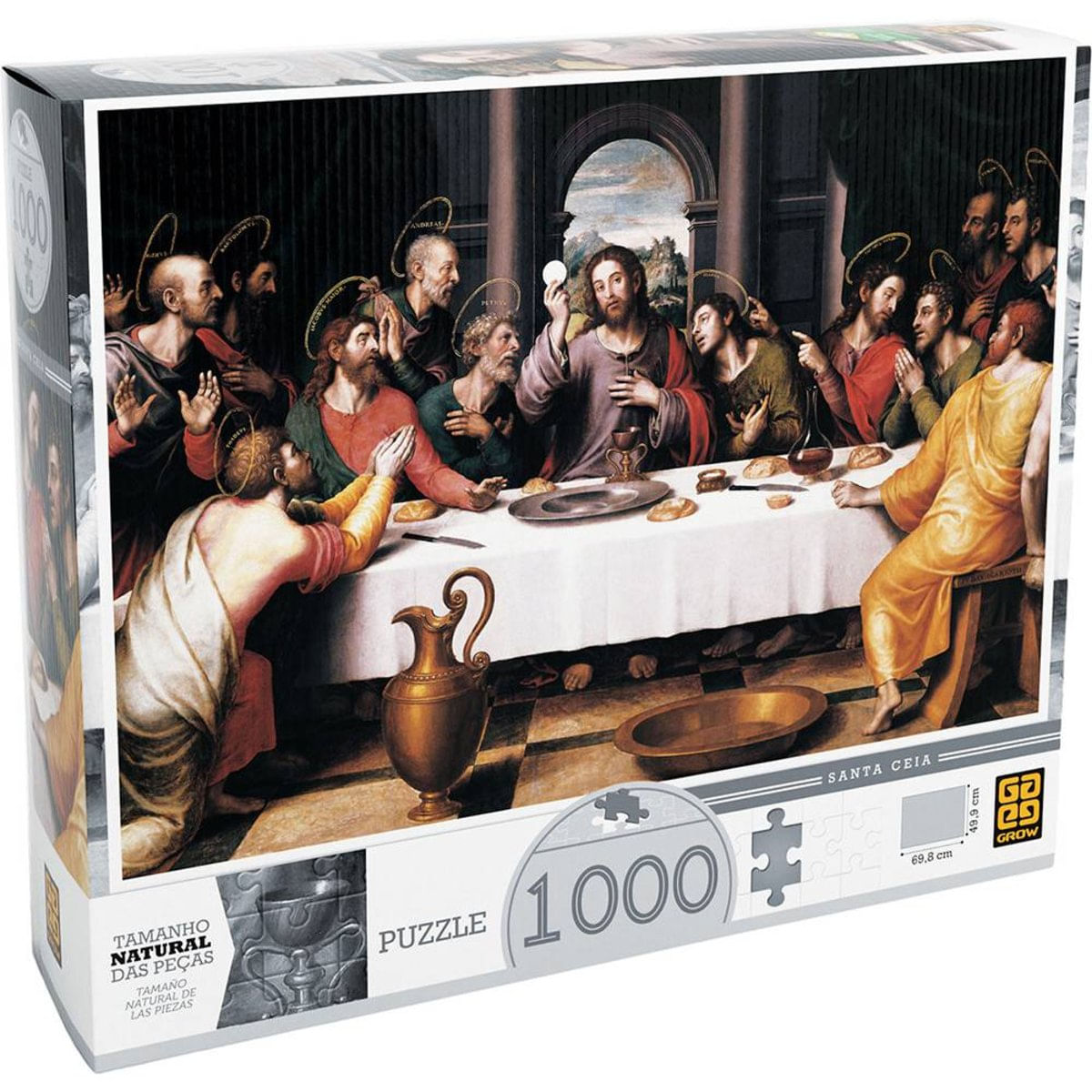 Quebra-Cabeça - 1000 Peças - Santa Ceia 1393 - Grow