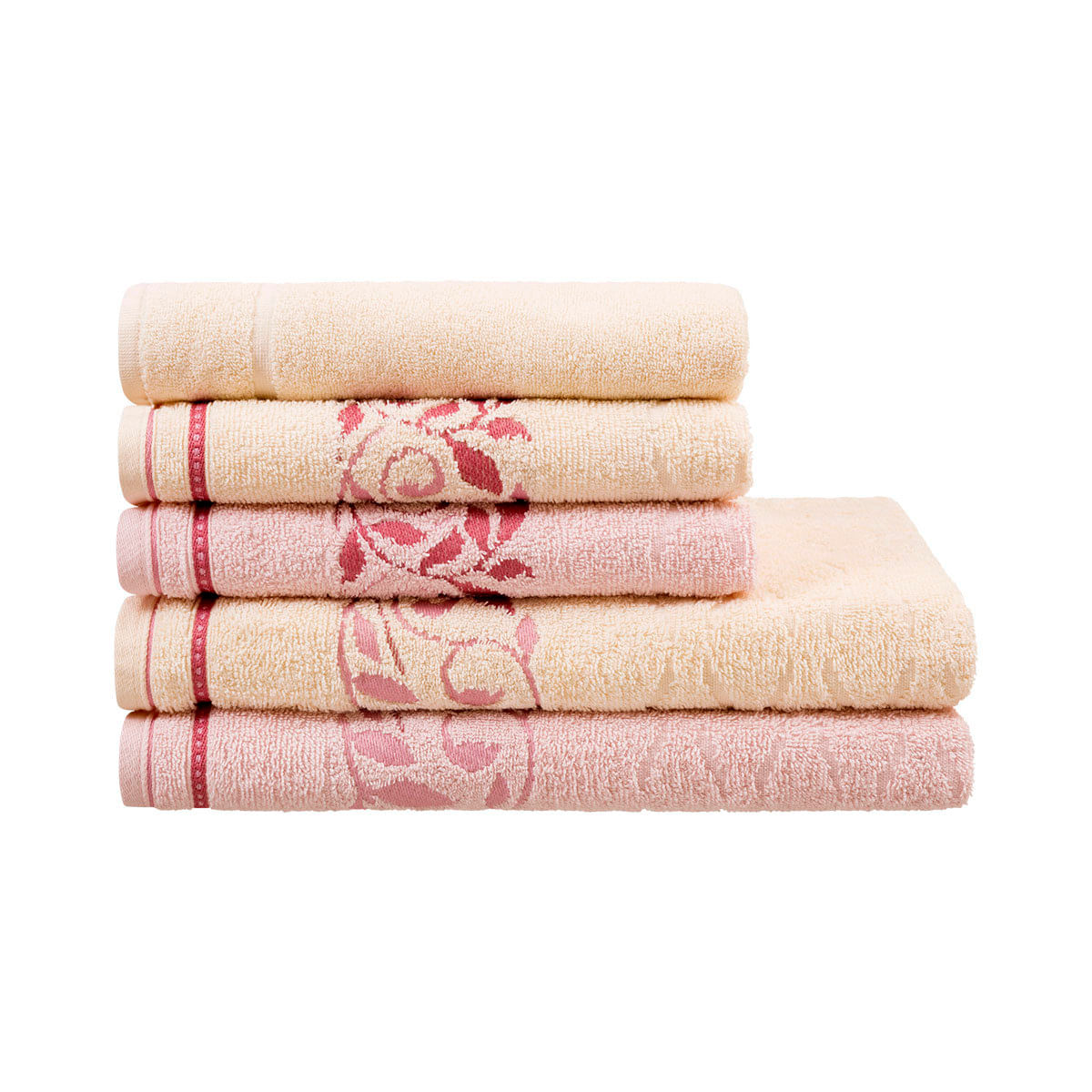 6002420_Jogo-de-Toalhas-Karsten-Banhao-Gaia-Algodao-e-Poliester-Fio-Penteado-5-Pecas-Natural--Rose_1_Zoom