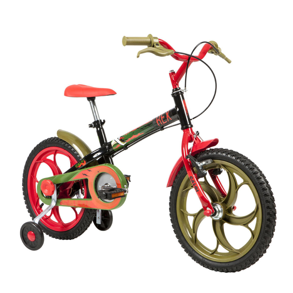 Bicicleta Aro 16 - Power Rex - Preta - Caloi