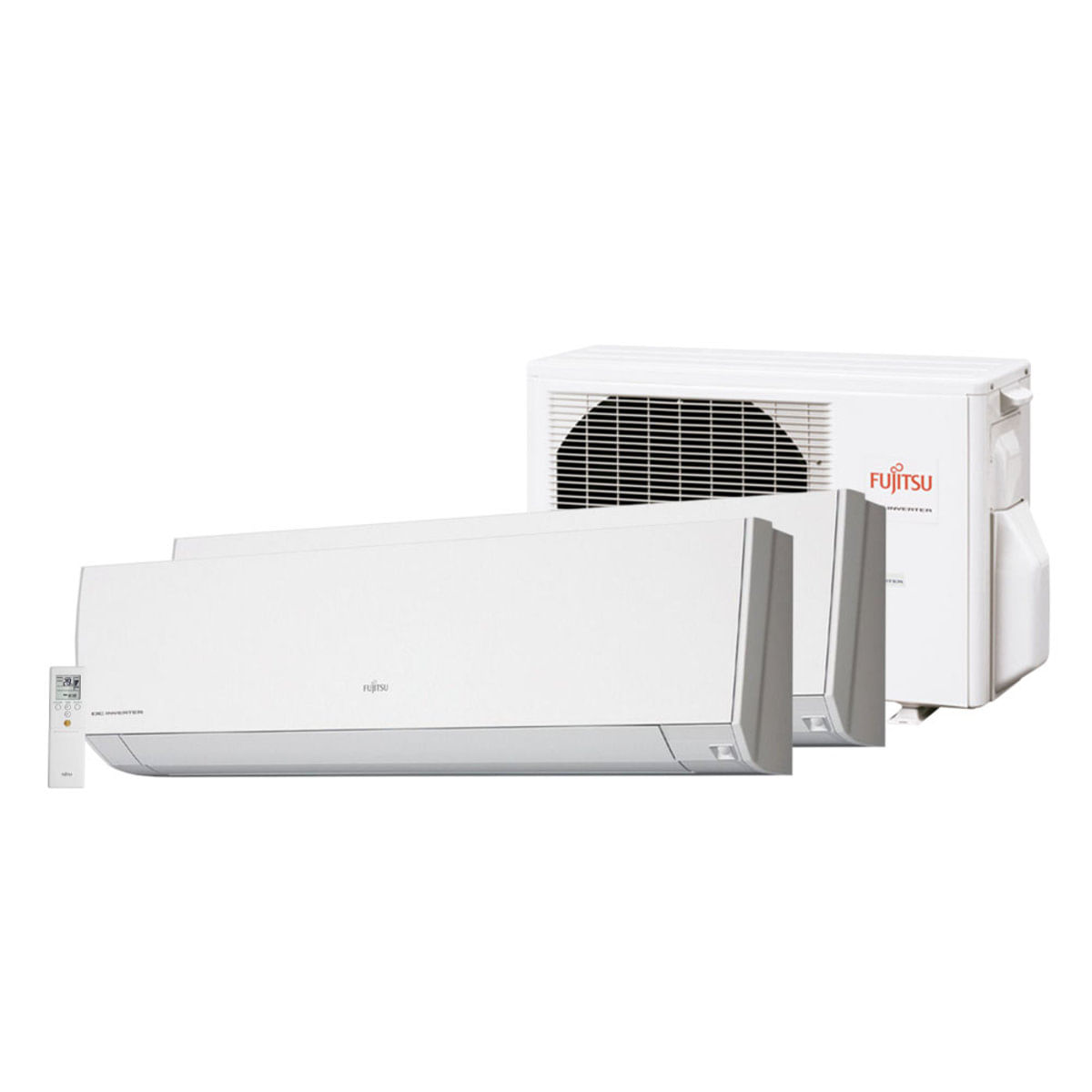 Ar Condicionado Multi Split Inverter Fujitsu 14.000 Btu/H (1X7.000 E 1X9.000 Btu/H) Quente E Frio 220 Volts